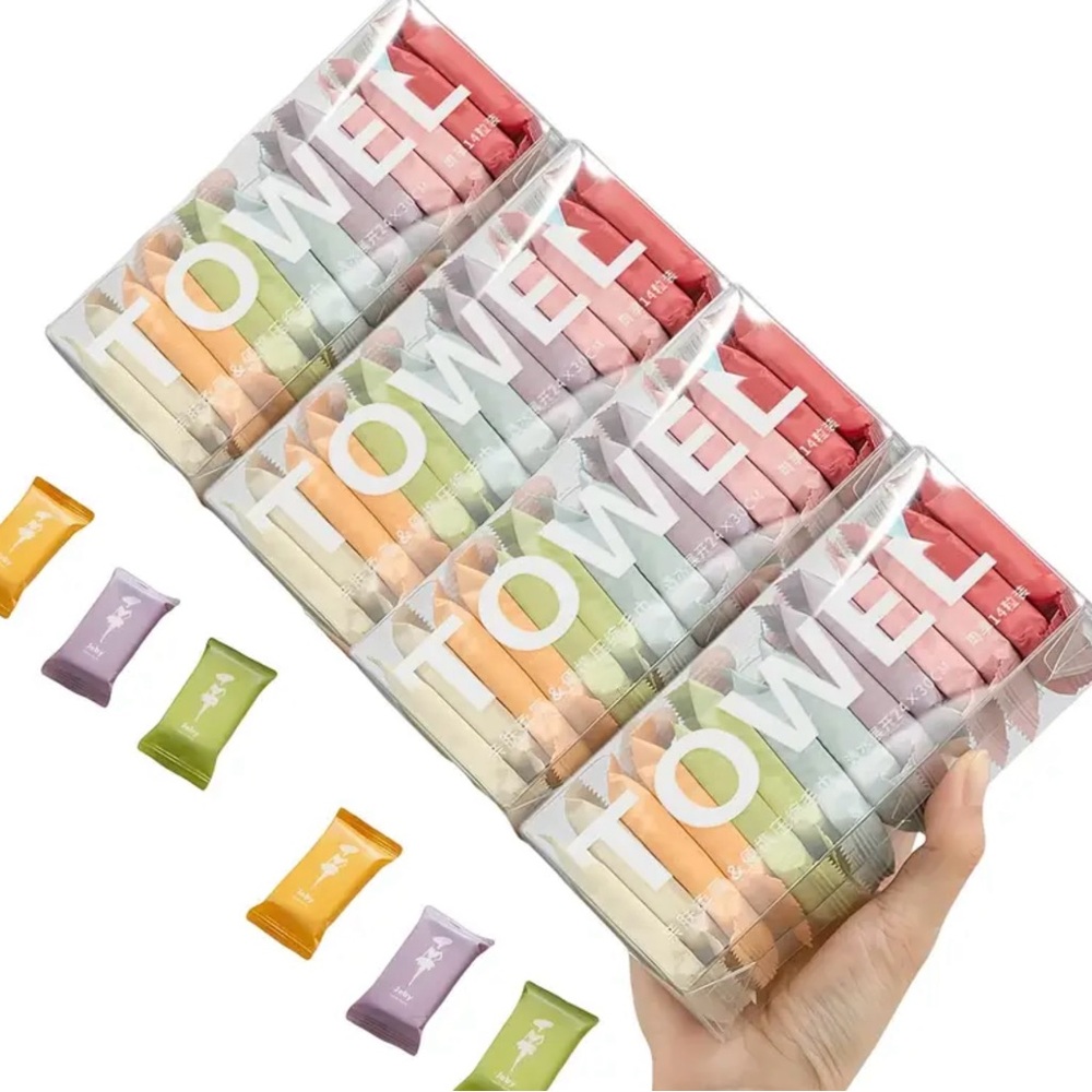 Colorful Compressed Towels Set 1